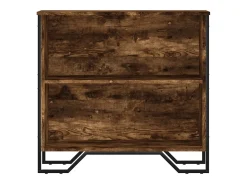 Estantería madera de ingeniería roble ahumado 80x31x74,5 cm