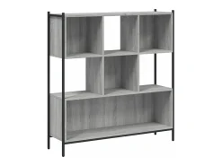 Estantería madera de ingeniería gris Sonoma 102x28x172 cm
