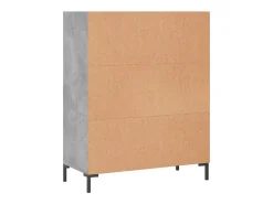 Estantería madera de ingeniería gris hormigón 69,5x32,5x90 cm