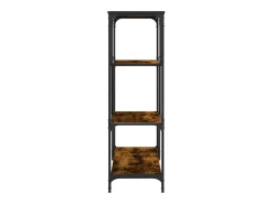 Estantería madera de ingeniería acero roble ahumado 81x36x115cm