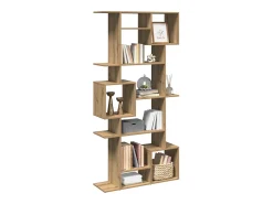 Estantería madera de ingeniería roble artisian 92x29x188 cm