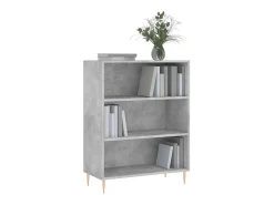 Estantería madera de ingeniería gris hormigón 69,5x32,5x90 cm