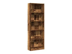 Estantería madera de ingeniería color envejecido 60x24x176 cm