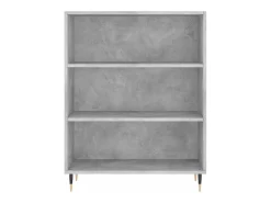 Estantería madera de ingeniería gris hormigón 69,5x32,5x90 cm