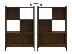 Estantería madera de ingeniería marrón roble 72x28x109 cm