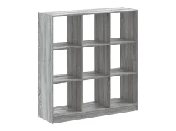 Estantería madera de ingeniería gris Sonoma 102x32x108 cm