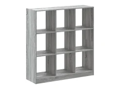 Estantería madera de ingeniería gris Sonoma 102x32x108 cm