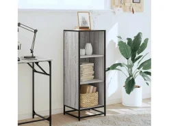 Estantería madera de ingeniería color gris sonoma 40x35x107,5cm
