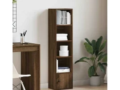 Estantería madera de ingeniería marrón roble 31x24x127 cm