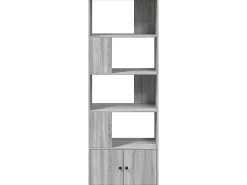 Estantería madera de ingeniería gris Sonoma 70x36x189 cm