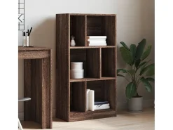 Estantería madera de ingeniería marrón roble 57x28,5x107,5 cm
