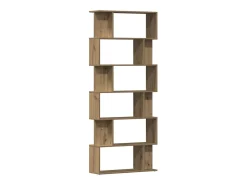 Estantería madera de ingeniería roble artisan 80x24x192 cm