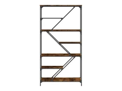 Estantería madera de ingeniería acero roble ahumado 91x36x176cm