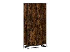 Estantería madera de ingeniería roble ahumado 80,5x35x170,5 cm