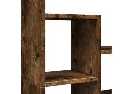 Estantería madera de ingeniería roble ahumado 72x20x120 cm