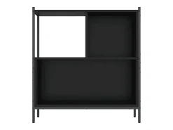 Estantería madera de ingeniería negro 72x28x77,5 cm
