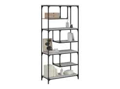 Estantería madera de ingeniería gris Sonoma 81x36x176 cm