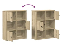 Estantería madera de ingeniería roble sonoma 60x24x76,5 cm