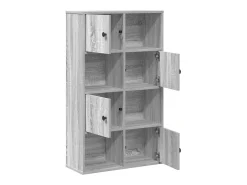 Estantería madera de ingeniería gris sonoma 60x24x101,5 cm