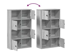 Estantería madera de ingeniería gris sonoma 60x24x101,5 cm