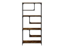 Estantería madera de ingeniería roble ahumado 81x36x176 cm