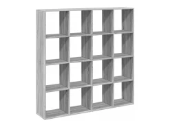 Estantería madera de ingeniería gris Sonoma 137,5x29x137,5 cm