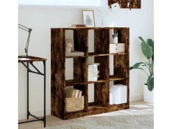 Estantería madera de ingeniería roble ahumado 102x32x108 cm