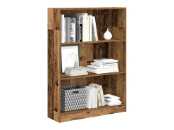 Estantería madera de ingeniería color envejecido 80x24x109 cm