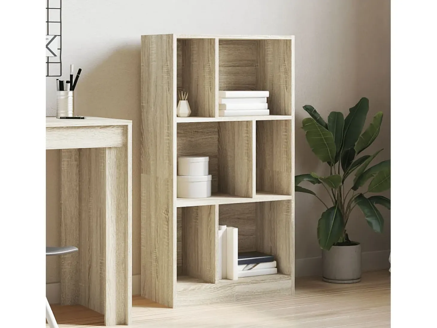 Estantería madera de ingeniería roble Sonoma 57x28,5x107,5 cm