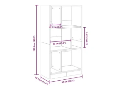 Estantería madera de ingeniería roble Sonoma 57x28,5x107,5 cm