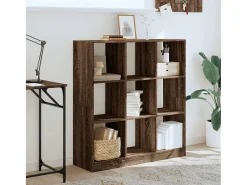 Estantería madera de ingeniería marrón roble 102x32x108 cm