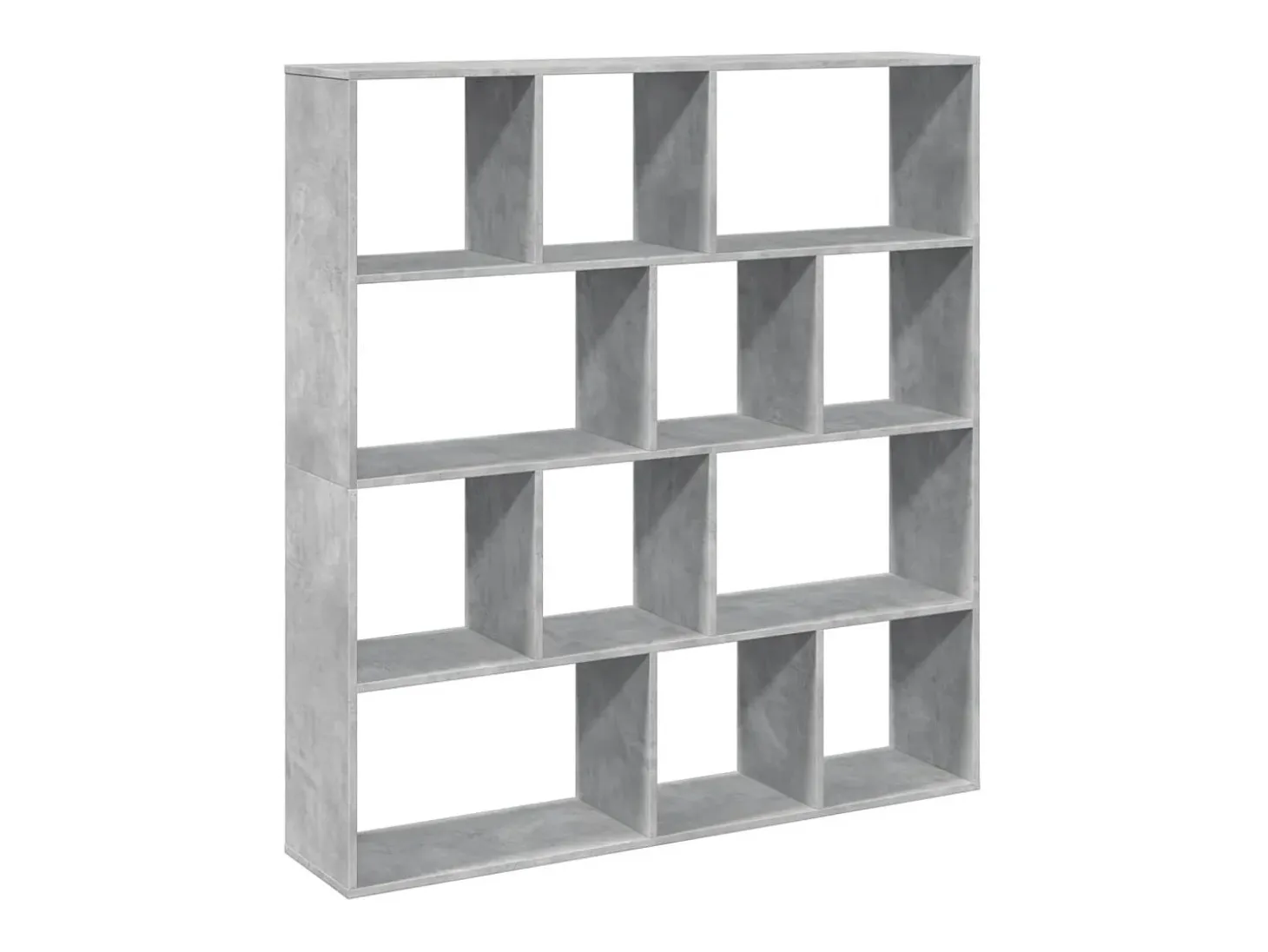 Estantería madera de ingeniería gris hormigón 132x29x141,5 cm