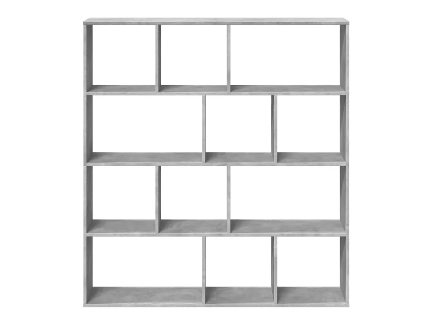 Estantería madera de ingeniería gris hormigón 132x29x141,5 cm