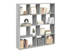 Estantería madera de ingeniería gris Sonoma 132x29x141,5 cm