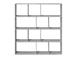 Estantería madera de ingeniería gris Sonoma 132x29x141,5 cm