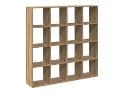 Estantería madera de ingeniería roble artisian 137,5x29x137,5cm