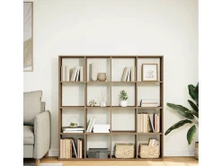 Estantería madera de ingeniería roble artisian 137,5x29x137,5cm