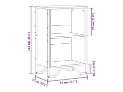 Estantería madera de ingeniería roble Sonoma 50x31x74,5 cm