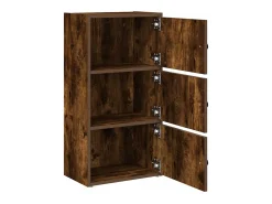 Estantería madera de ingeniería roble ahumado 40x24x77 cm