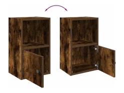 Estantería madera de ingeniería roble ahumado 31x24x52 cm