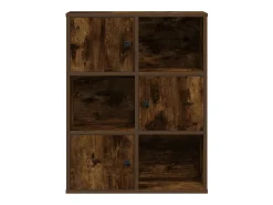 Estantería madera de ingeniería roble ahumado 60x24x76,5 cm