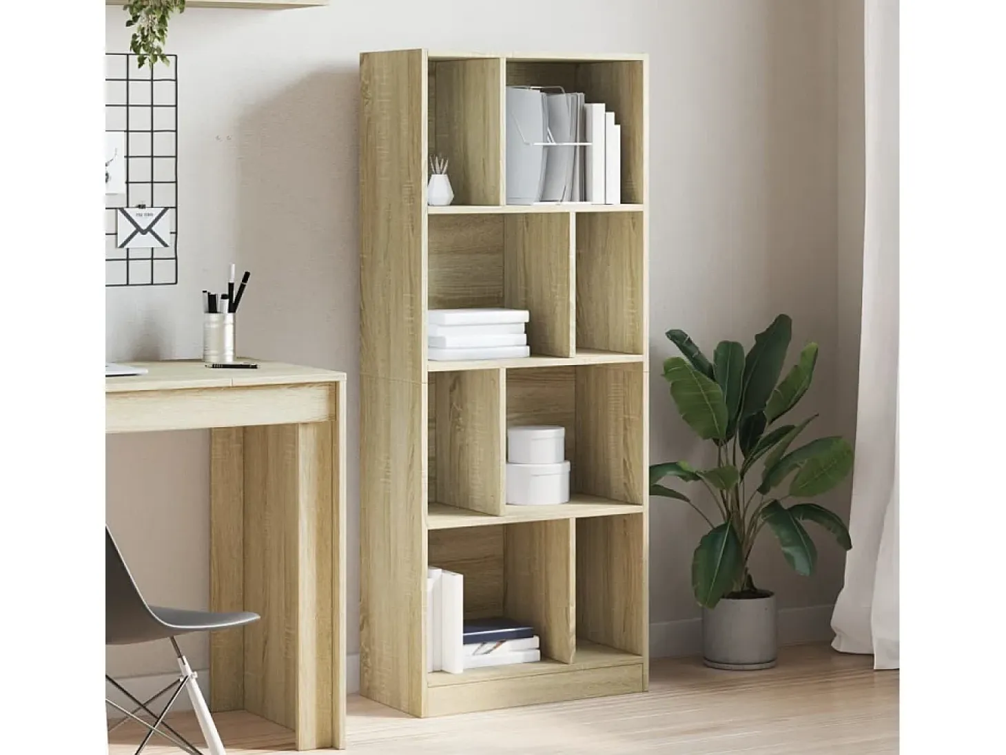 Estantería madera de ingeniería roble Sonoma 57x28,5x141 cm