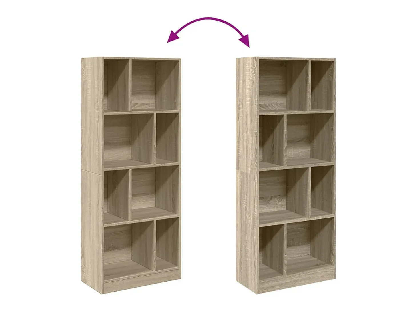 Estantería madera de ingeniería roble Sonoma 57x28,5x141 cm