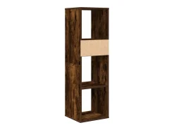 Estantería madera ingeniería color roble ahumado 34x31x112 cm