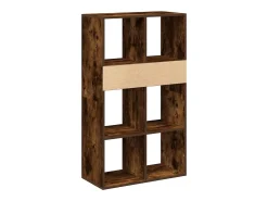 Estantería madera ingeniería color roble ahumado 66x31x112 cm