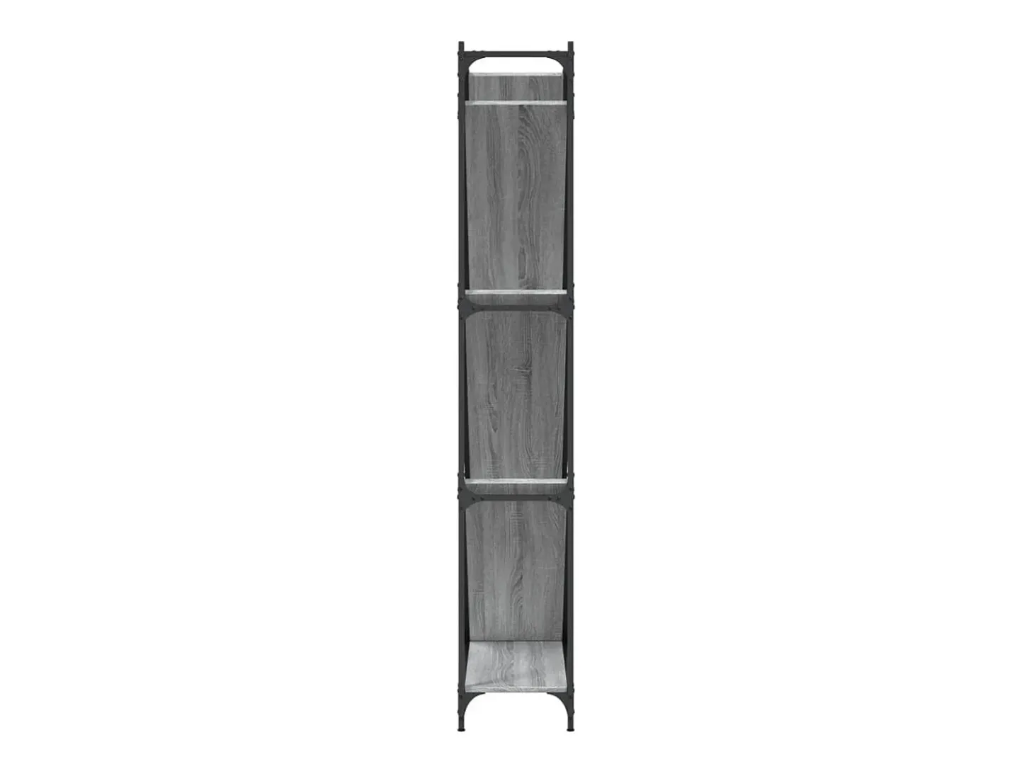 Estantería madera ingeniería y metal gris Sonoma 79x30x180 cm