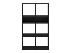 Estantería madera ingeniería negra 66x31x112 cm