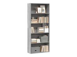 Estantería madera ingeniería gris Sonoma 80x30x189cm