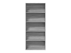 Estantería madera ingeniería gris Sonoma 80x30x189cm