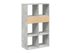 Estantería madera ingeniería gris hormigón 66x31x112 cm